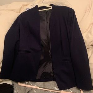 Fitted navy jcrew blazer